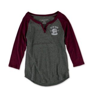 WOMENS Aeropostale Brooklyn Tiger Henley Shirt